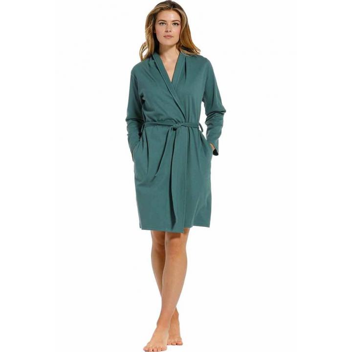 katoenen-damesbadjas-olijfgroen