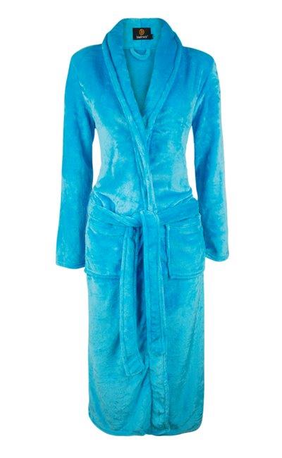 Turquoise badjas - dames badjas - L/XL