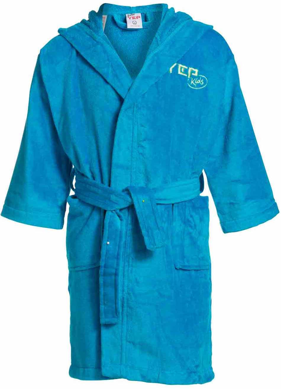 Yep kinderbadjas - capuchon badjas blauw - 10 jaar
