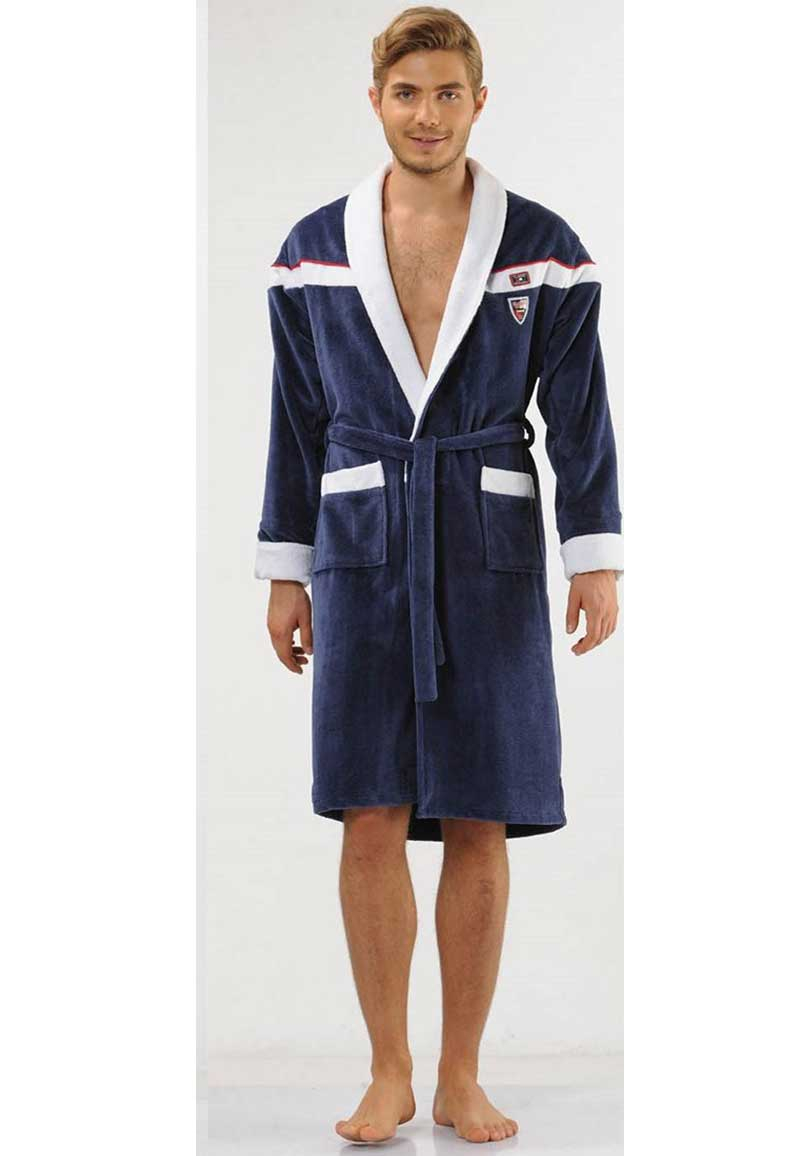 Badjas voor mannen-blauw-2xl