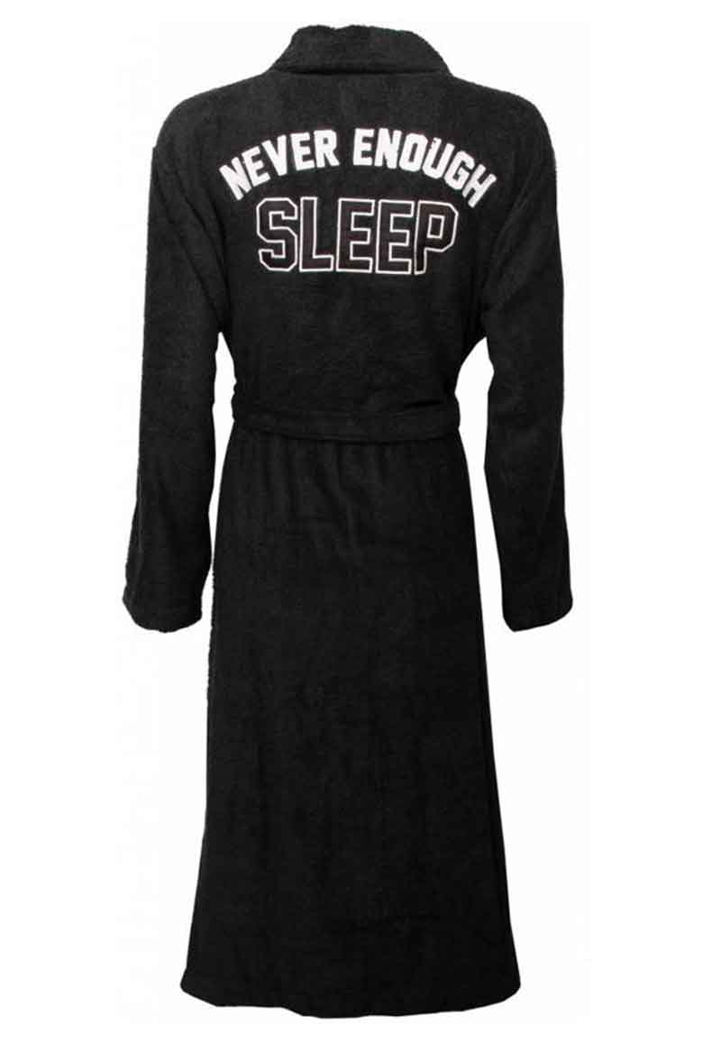 Zwarte badjas - Never enough sleep-2xl