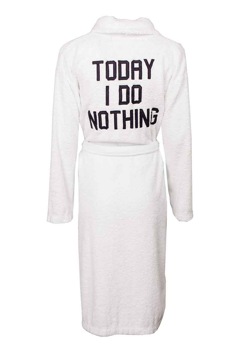 Witte badjas - Today I do nothing-2xl