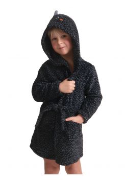 Dinosaurus kinderbadjas met capuchon - fleece