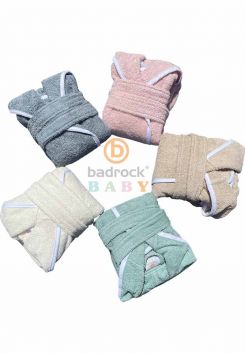 Baby badjas met naam – katoen – 5 kleuren