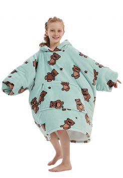 Beren kindersnuggie fleece met hoodie - Badrock