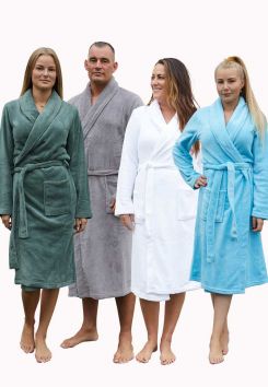 Fleece badjassen – 5 kleuren