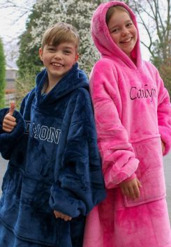 Plaid met mouwen personaliseren – kinderen - fleece - Badrock