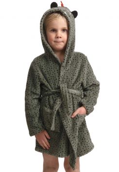 Dino kinderbadjas jongens - fleece