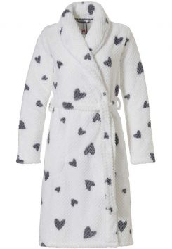 Rebelle witte damesbadjas hart - fleece