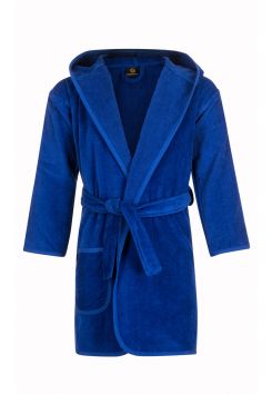 capuchon kinderbadjas kobalt blauw