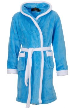 Aquablauwe kinderbadjas