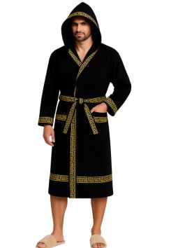 Luxe zwarte Badjas in Dubai-Stijl - katoen - Badrock