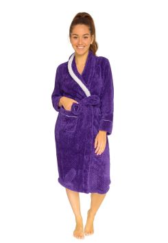 Paarse badjas fleece