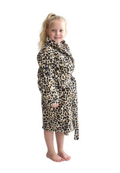 Kinderbadjas pantermotief fleece – Badrock kids 