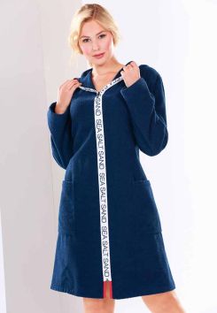 Cawo lichte zomerbadjas dames met rits