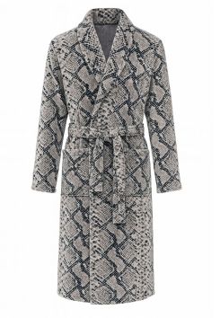 Badjas met slangenprint - fleece - Badrock