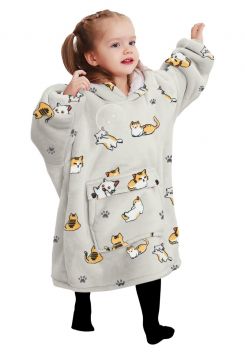 Poezen kindersnuggie fleece - mt. 104 t/m 134
