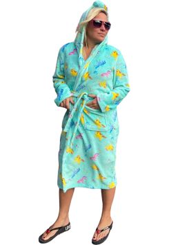 Dames badjas unicorn met capuchon - Badrock