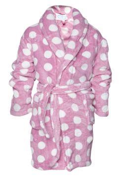 Roze kinderbadjas stippen