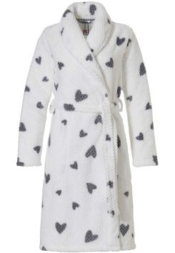 Rebelle witte damesbadjas hart - fleece