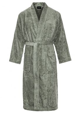 Badstof kimono olijfgroen – sauna - Comvie