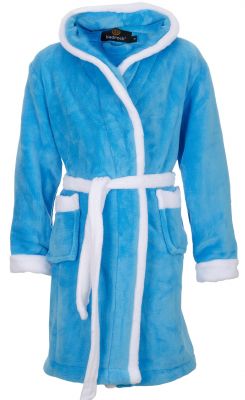 Aquablauwe kinderbadjas