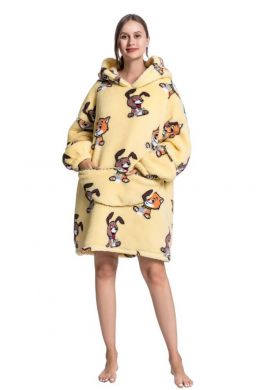Snuggie fleece met hoodie – honden & katten