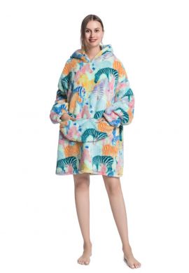 Snuggie fleece met hoodie – zebra