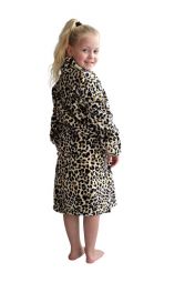 Kinderbadjas pantermotief fleece – Badrock kids 