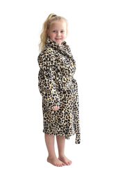 Kinderbadjas pantermotief fleece – Badrock kids 