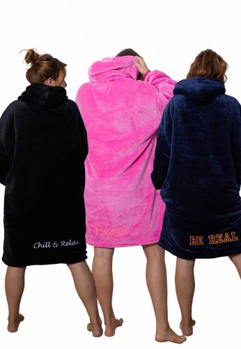 krom Peer Referendum Unisex snuggie fleece deken met mouwen personaliseren | Een leuk cadeau!