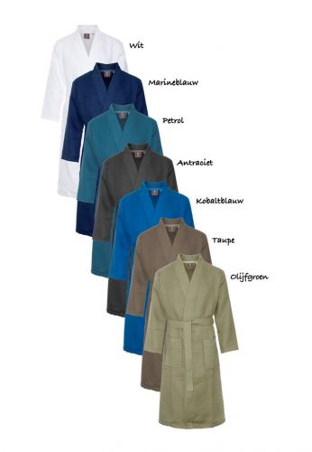 Badjas Kimono Schiesser Essentials Pique Man Katoen Anthracite Badjas Kimono Schiesser Essentials Pique Man Katoen Anthracite