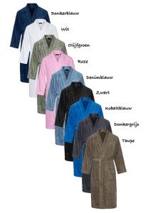 Kimono met naam borduren – badstof  katoen (9 kleuren)