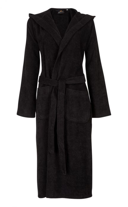 staart Transparant storting Capuchon badjas zwart - grootste online badjassen winkel van NL!