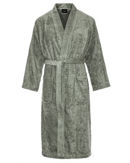 Badstof kimono olijfgroen – sauna - Comvie