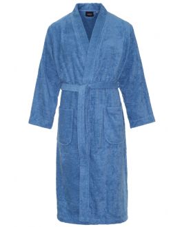 Badstof kimono jeansblauw – sauna - Comvie