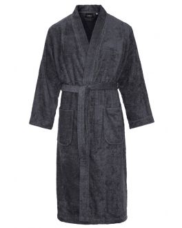 Badstof kimono donkergrijs – sauna - Comvie