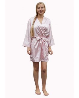 Kimono licht roze – satijnen look