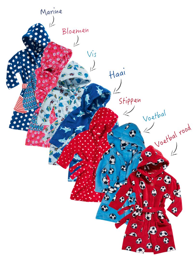 Feuerwehrmann Sam Badjas voor jongens met capuchon van coral fleece met