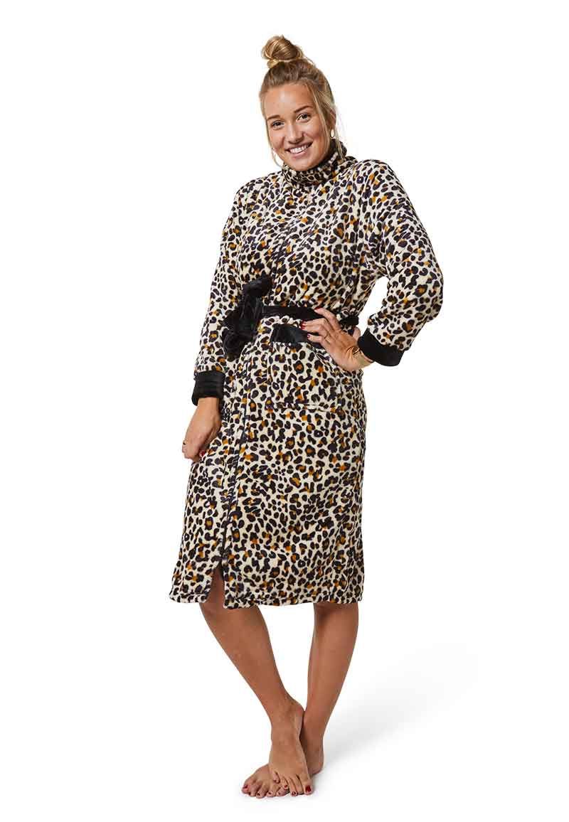 Fleece badjas met rits - Wit - Badjassen - Hunkemöller