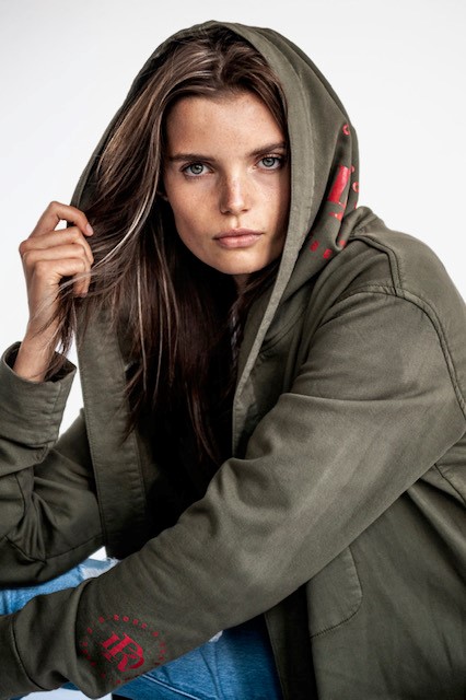 D-Robe badjas met capuchon - groen-l