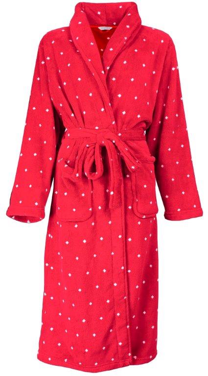 Rode badjas ruit - Dames badjas - L