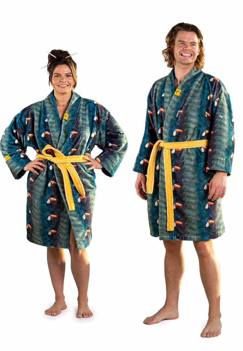 Unisex badjas toekan-l/xl