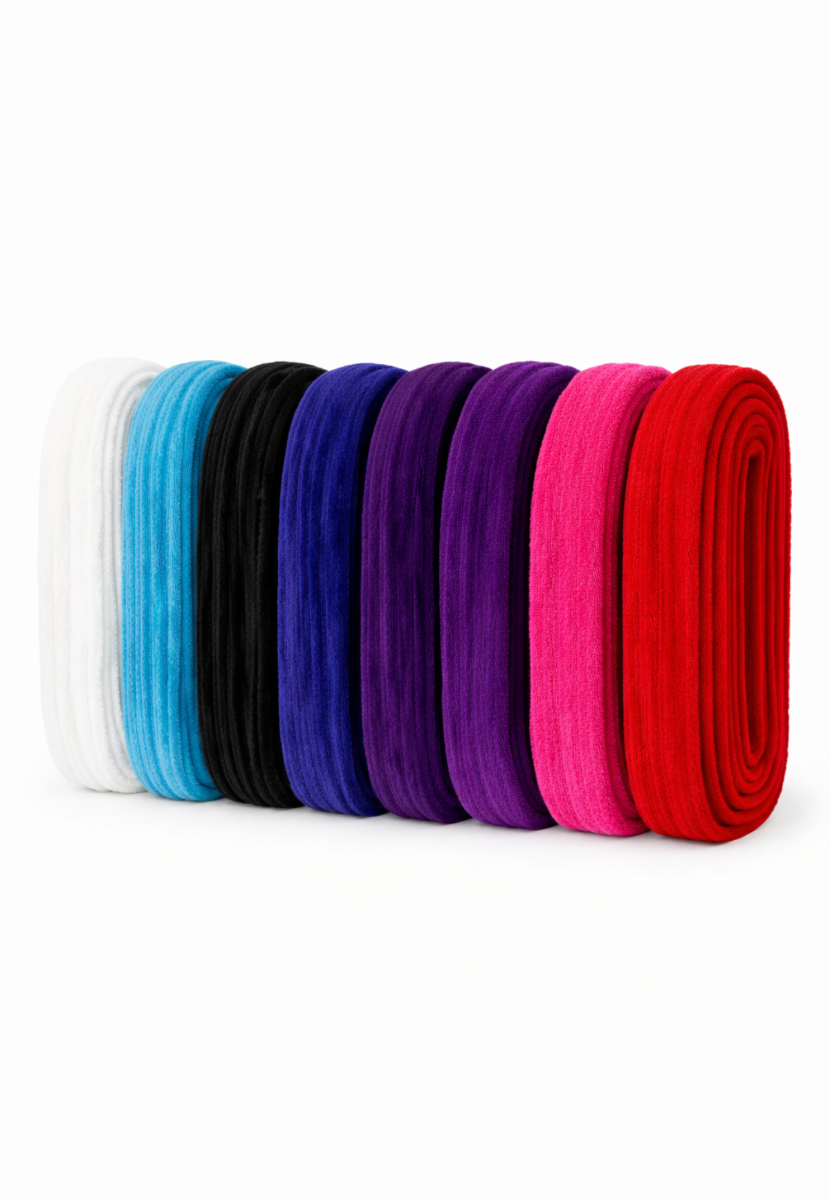 Badjas ceintuur velours - diverse kleuren-zwart