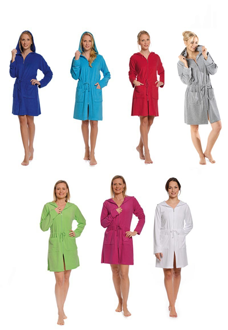 Rits badjas met naam-aquablauw-2xl