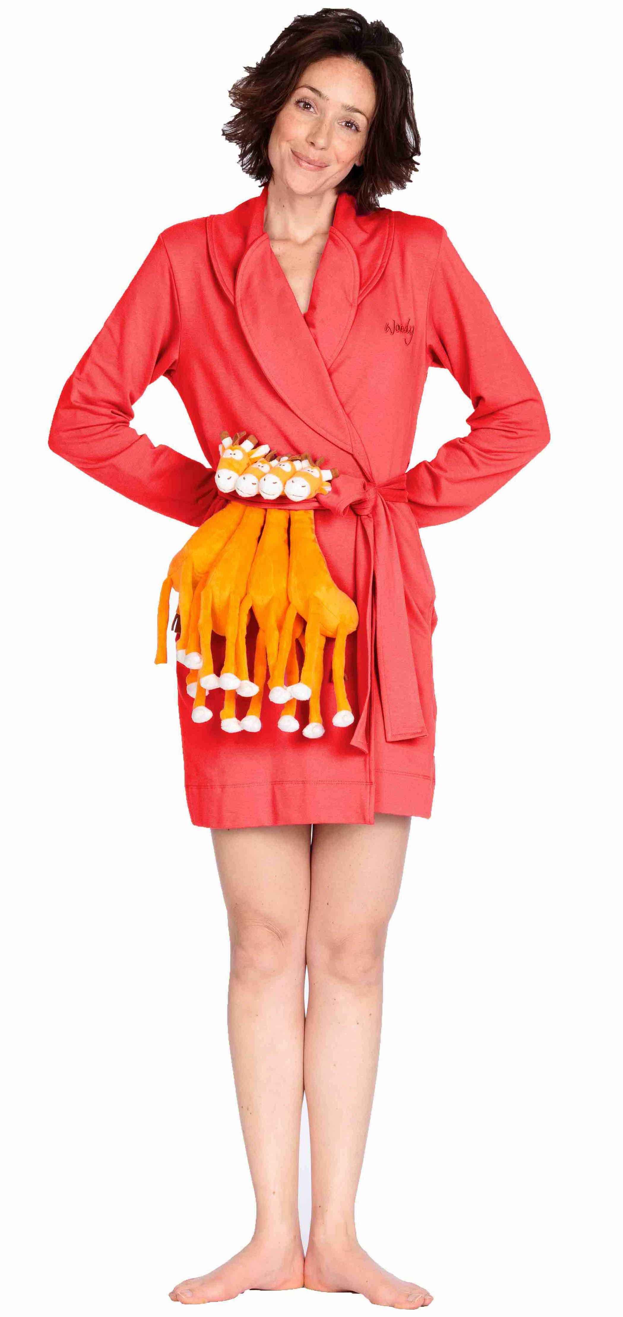 Badjas rood / Woody badjas - L