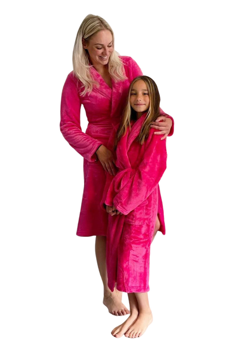 Pink / Dames Badjas - L/XL