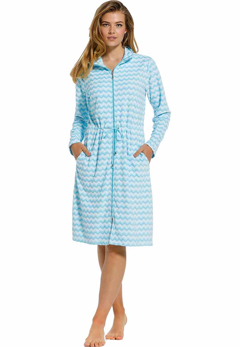 Trendy damesbadjas met ritssluiting-2XL (52/54)